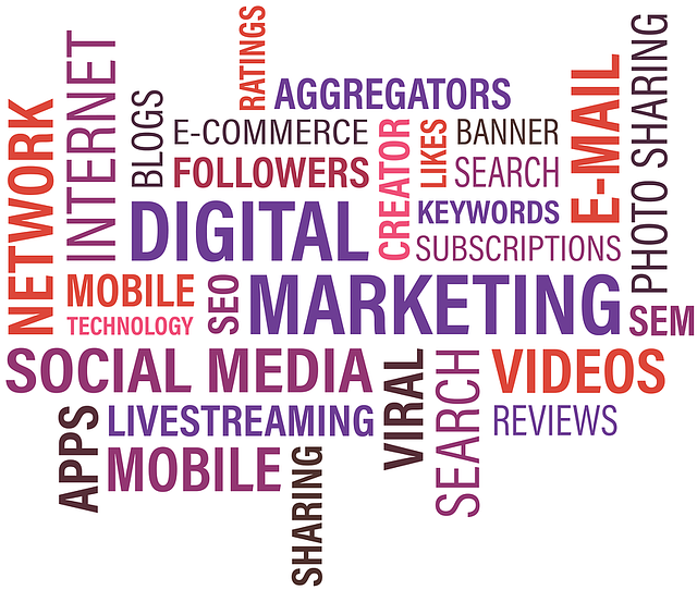 Nuage de mots marketing digital source pixabay